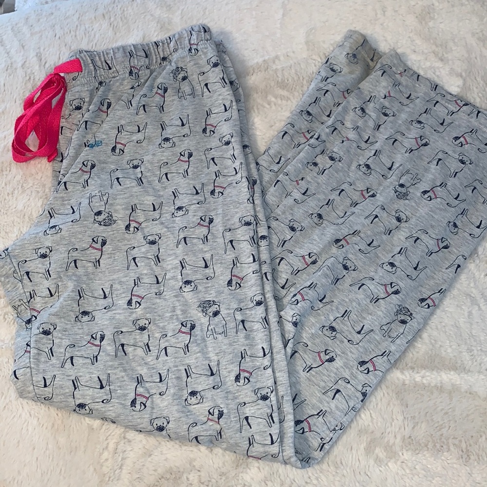 Large SO Pug dog print pajama pants